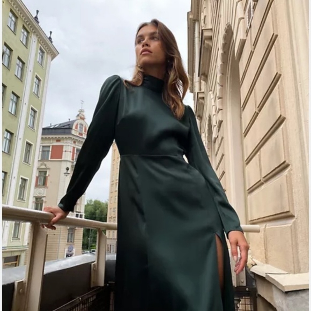 Aritzia Wilfred Baja Scarab Dress Sz 4